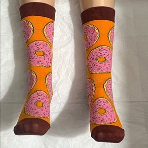 Donut Novelty Socks Orange